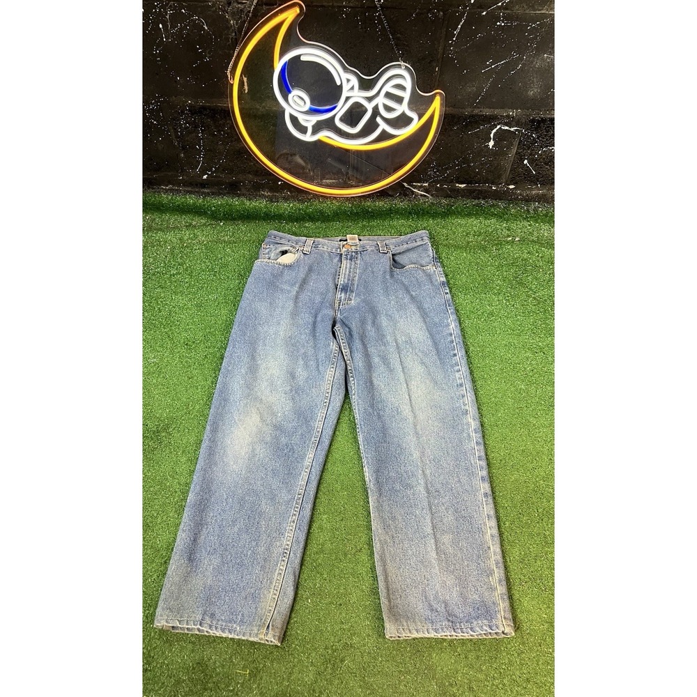 Basic‎ Edition Jeans Mens 34 Blue Denim Straight Regular Fit Grunge Y2K 34x30